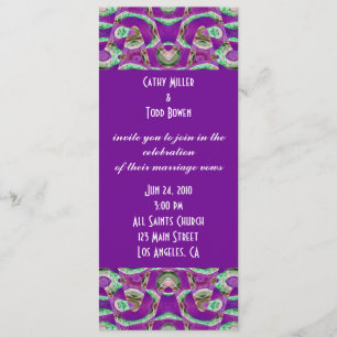 Invitation mariage pourpre