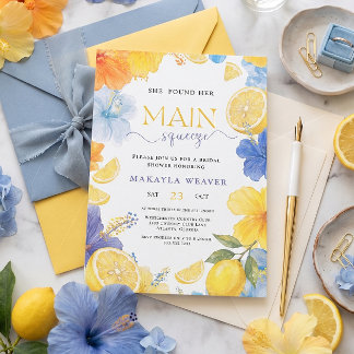 Invitation Mariage Principal Fleur Bleue de Citron