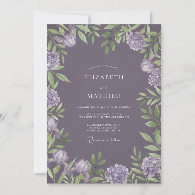 Invitation Mariage Printanier au Prunier Luxuriant (Devant)