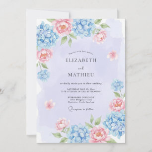 Invitation Mariage Printanier aux Teintes de Lilas Breezy