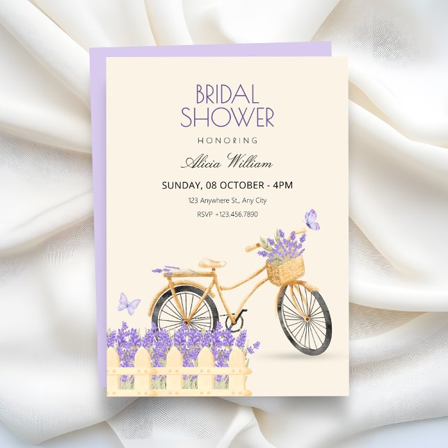 Invitation Mariage printanier violet (Créateur téléchargé)