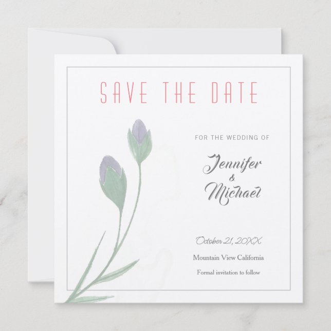Invitation Mariage Professional Flower Design Enregistrer la  (Devant)