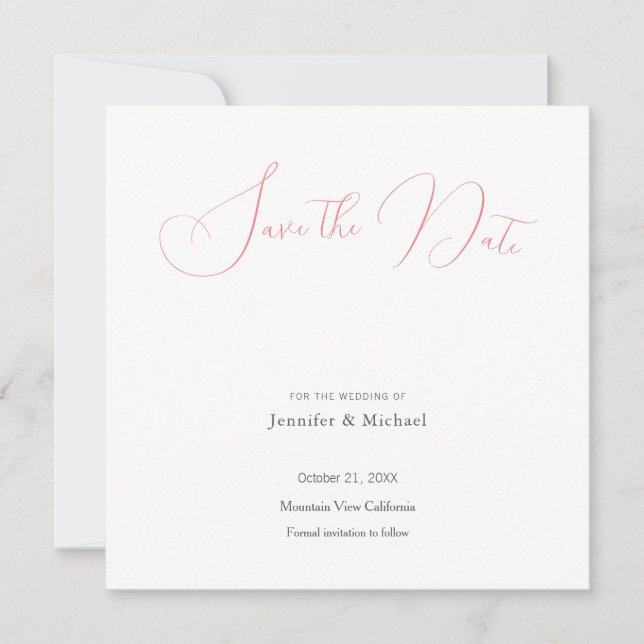 Invitation Mariage Professionnel Minimaliste Coupe Enregistre (Devant)