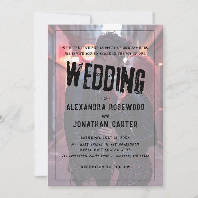 Invitation Mariage Punk (Devant)