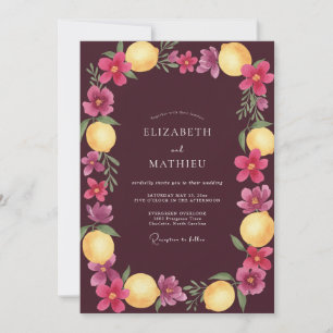 Invitation Mariage radiant en Méditerranéenne Bourgogne