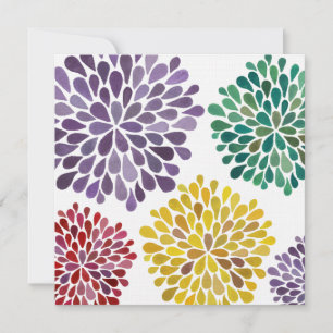 Invitation Mariage Rainbow Blossoms personnalisée Fabriqué In