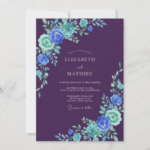 Invitation Mariage Raisin Aqua Vigne