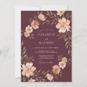 Invitation Mariage Récolte Bourguignon Poli