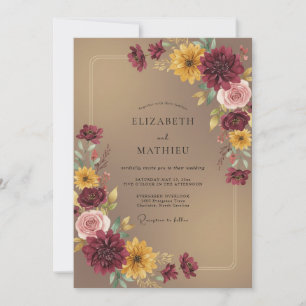 Invitation Mariage Récolte Chaude Bourgogne
