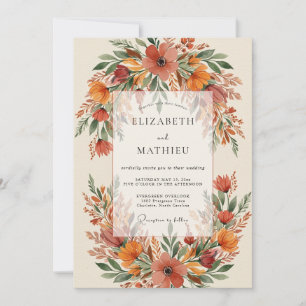 Invitation Mariage Récolte Radieuse Terracotta