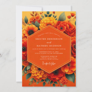 Invitation Mariage Récolte Vibrante de Souci