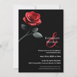 Invitation Mariage Red Rose