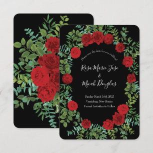 Invitation Mariage Red Rose