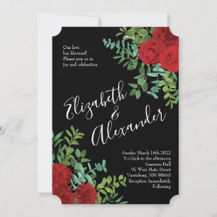 Invitation Mariage Red Rose