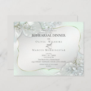 Invitation MARIAGE REHEARSAL   Honeydew Green Shimmer