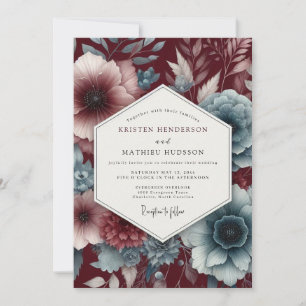 Invitation Mariage Renaissance Garnet Sarcelle