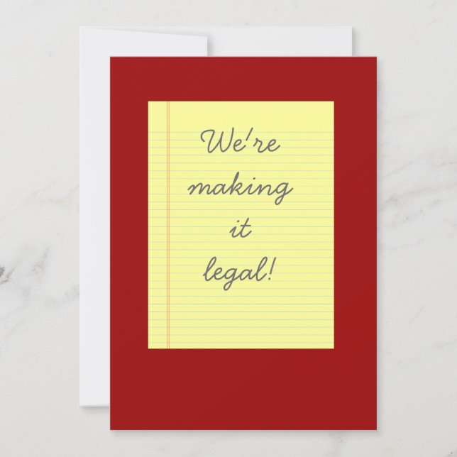 Invitation Mariage rendu légal (Devant)