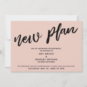 Invitation Mariage Reporté Nouveau Plan Annonce Embarrassante