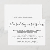 MARIAGE REPoussé retarder notre grand jour info si