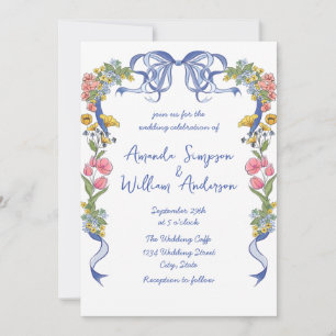 Invitation Mariage rétro à griffes à main funky