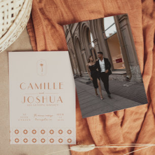 Invitation Mariage rétro à ressort Palm