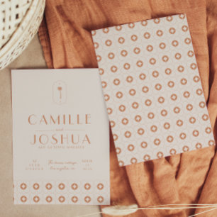 Invitation Mariage rétro à ressort Palm