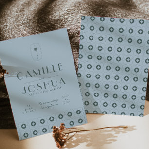 Invitation Mariage rétro à ressort Palm