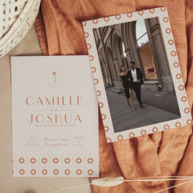 Invitation Mariage rétro à ressort Palm (Créateur téléchargé)