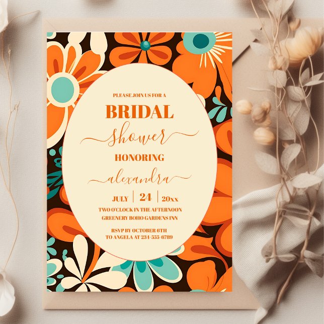 Invitation Mariage Rétro des Années 70 (Créateur téléchargé)
