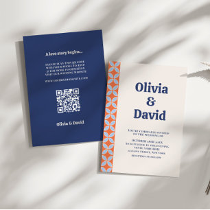 Invitation Mariage rétro du milieu du siècle