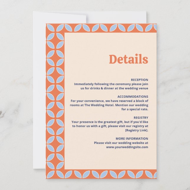 Invitation Mariage rétro du milieu du siècle (Devant)