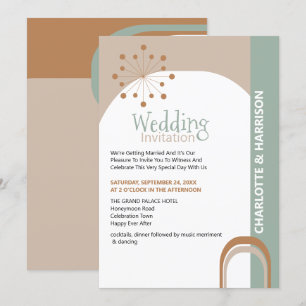Invitation Mariage rétro du milieu du siècle