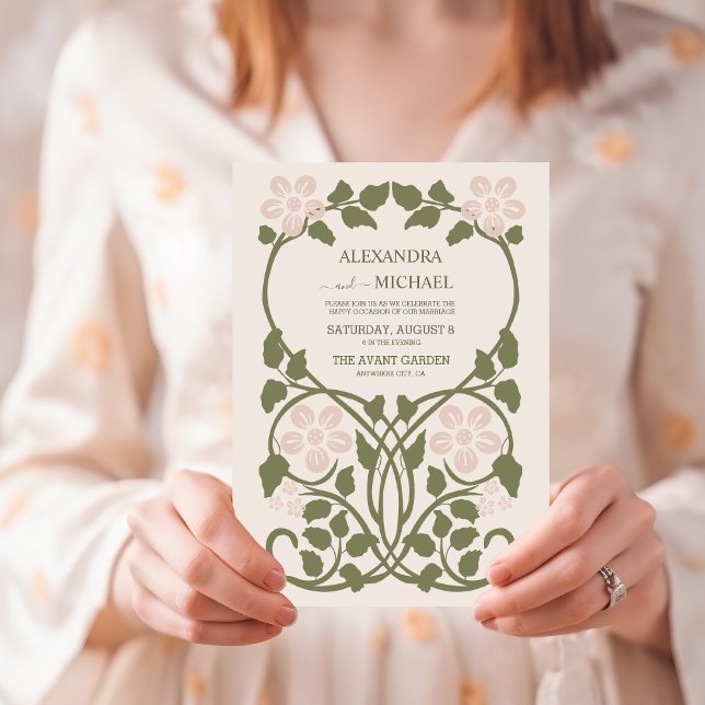 Invitation Mariage Rétro Groovy Années 70 sur des Tons Feutré (Créateur téléchargé)