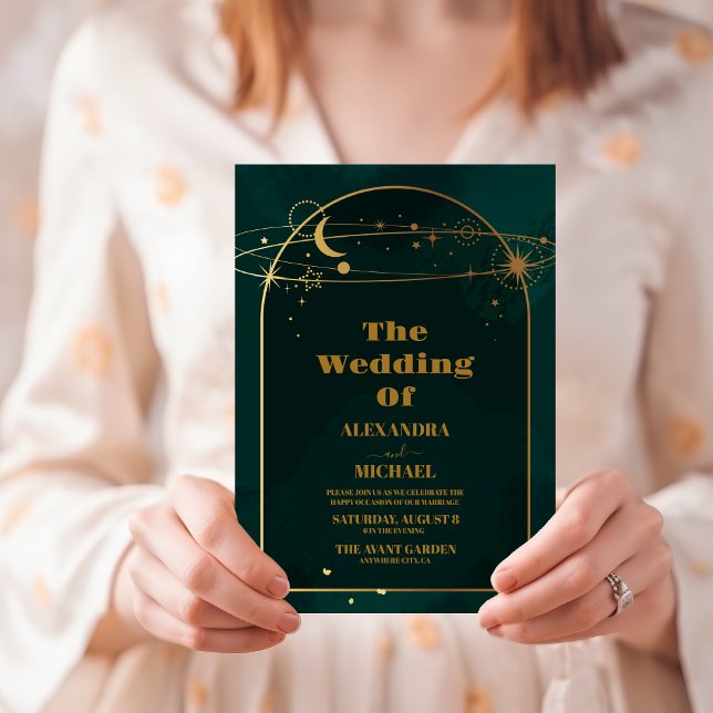 Invitation Mariage Rêvé Galaxie Étoilée Espace (Créateur téléchargé)
