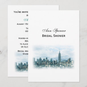 Invitation Mariage rêvé sur fond de ciel de New York V