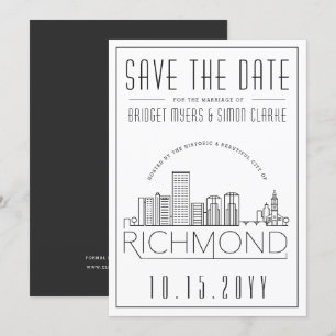 Invitation Mariage Richmond   Skyline stylisée Enregistrer la