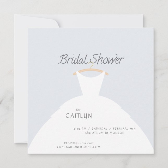 Invitation mariage Robe de douche nuptiale (Devant)