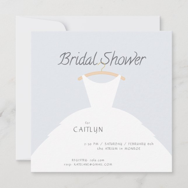 Invitation mariage Robe de douche nuptiale (Devant)