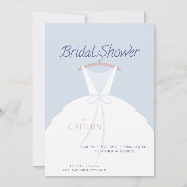 Invitation mariage Robe de douche nuptiale (Devant)