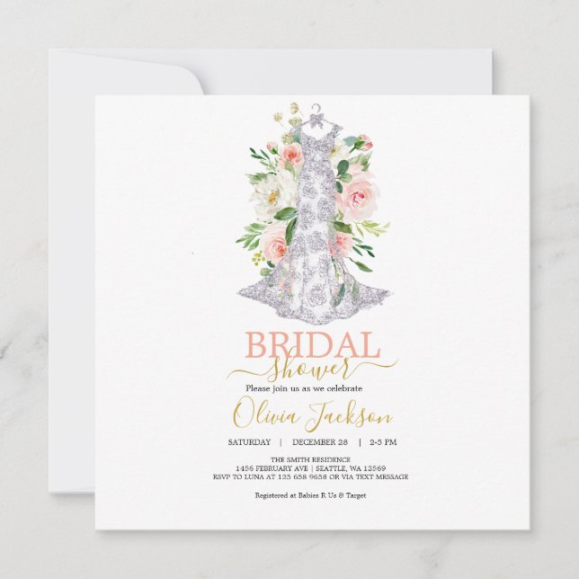 Invitation mariage Robe de douche nuptiale (Devant)