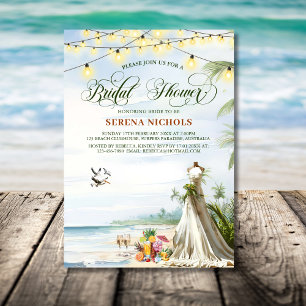 Invitation Mariage Robe Plage Boho Fête des mariées Hen Party