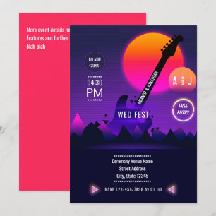 Invitation Mariage Rock and Roll