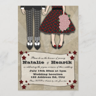 Invitation Mariage Rockabilly, mariage 5x7