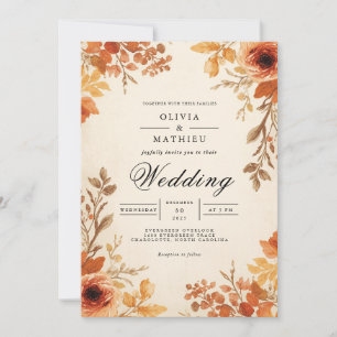 Invitation Mariage romain de l'arc floral