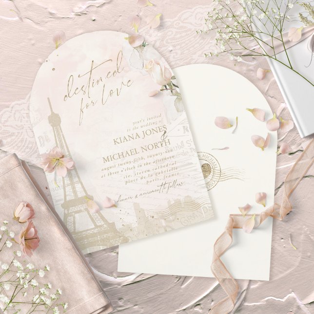 Invitation Mariage Romance Blush Arch ID870 (Créateur téléchargé)
