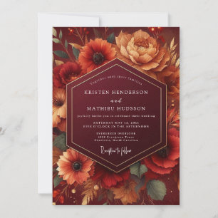 Invitation Mariage Romance Fleur de Bourgogne