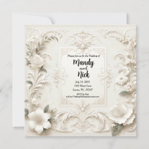 Invitation Mariage romantique