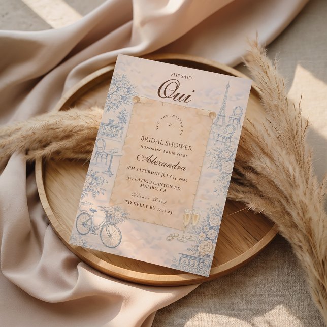 Invitation Mariage romantique à Paris : Shower de Mariée (Créateur téléchargé)