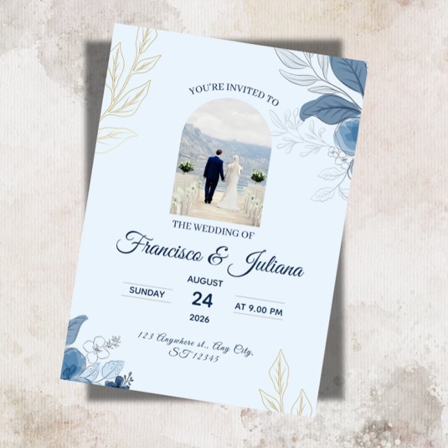 Invitation Mariage romantique au bord de l'eau (Créateur téléchargé)