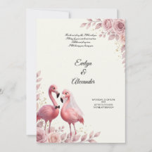 Mariage Romantique aux Flamants Roses